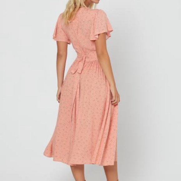 AUGUSTE THE LABEL Jasmine Floral Tie Back Midi Dress - Picture 5 of 14